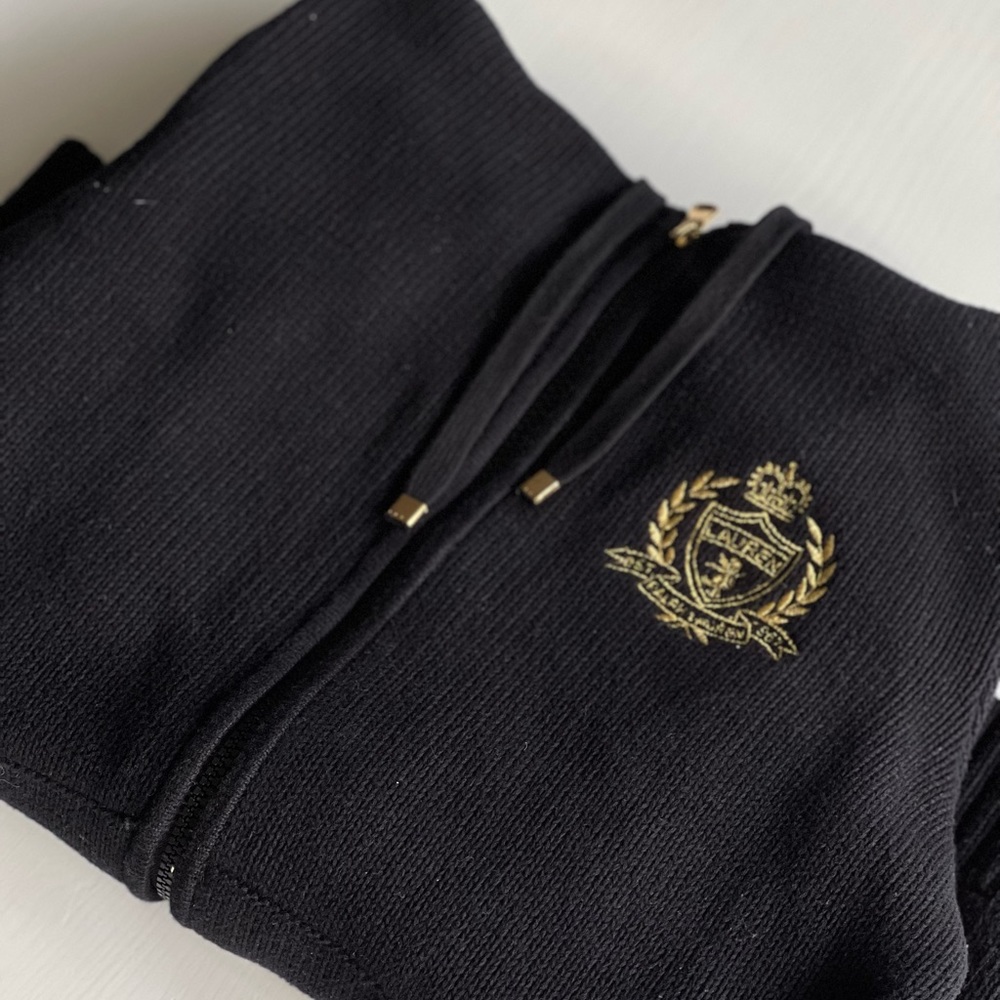 LAUREN ACTIVE RALPH LAUREN SWEATER WOMENS SIZE M FULL ZIP HOODED